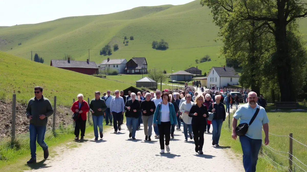 Irudi generikoa Abanto-Zierbenako Herri Martxan parte hartzen duten pertsonei buruz.