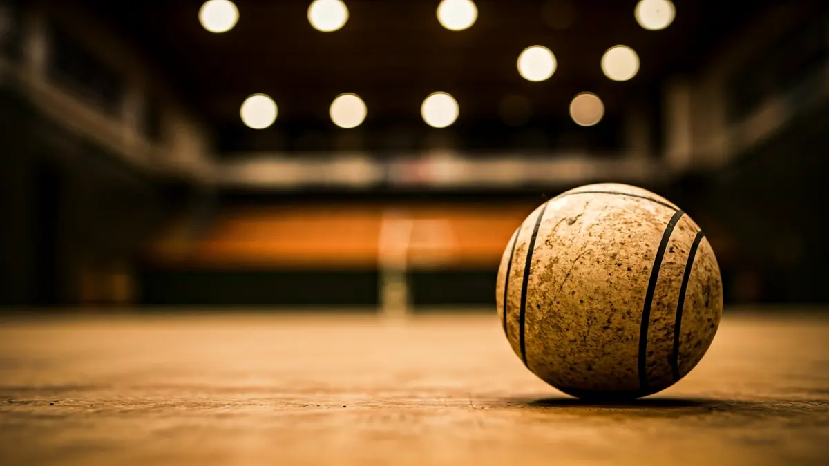 Pilota egokituaren irudi generikoa, frontoiko kantxan.