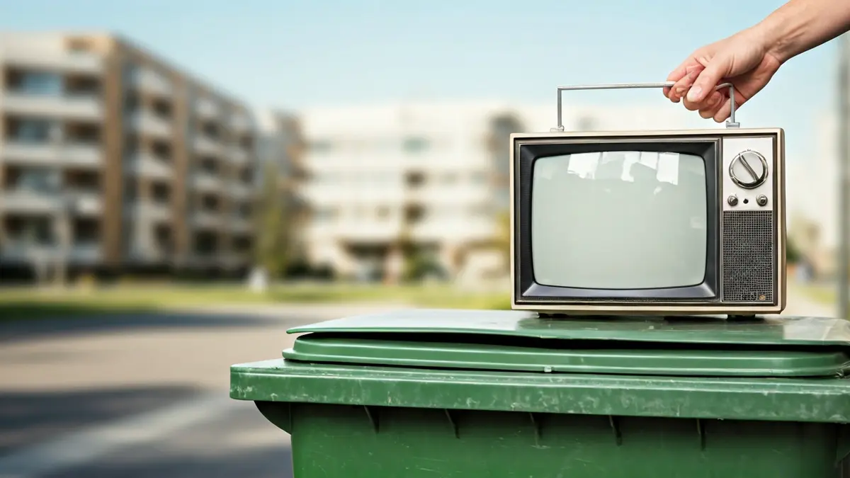Generic image of old furniture being prepared for recycling.