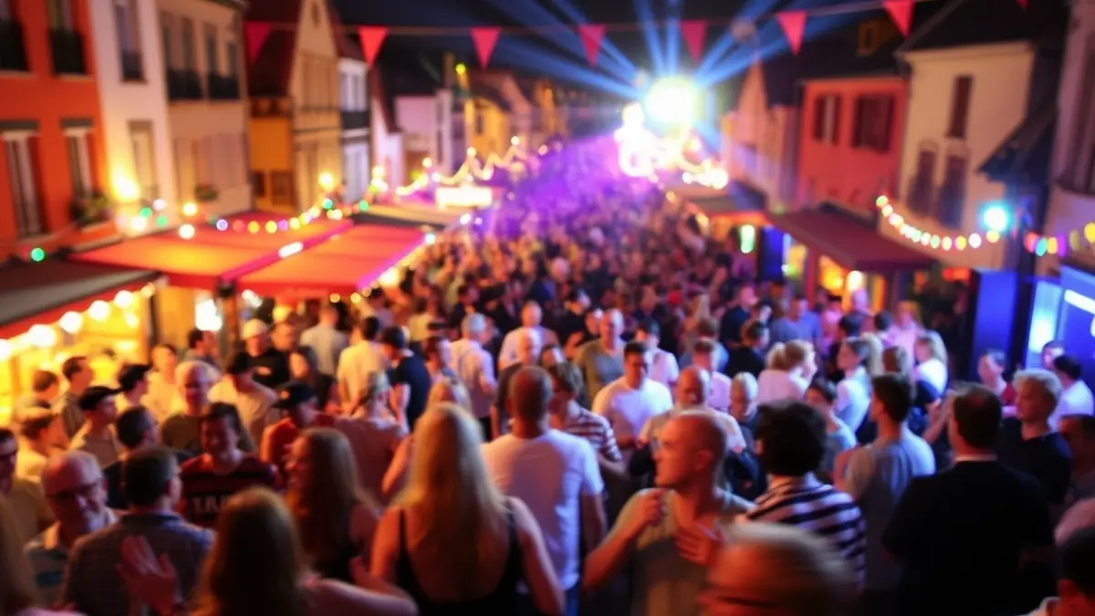 Generic image of the Araba Euskaraz 2026 song presentation, with people dancing and listening to music.