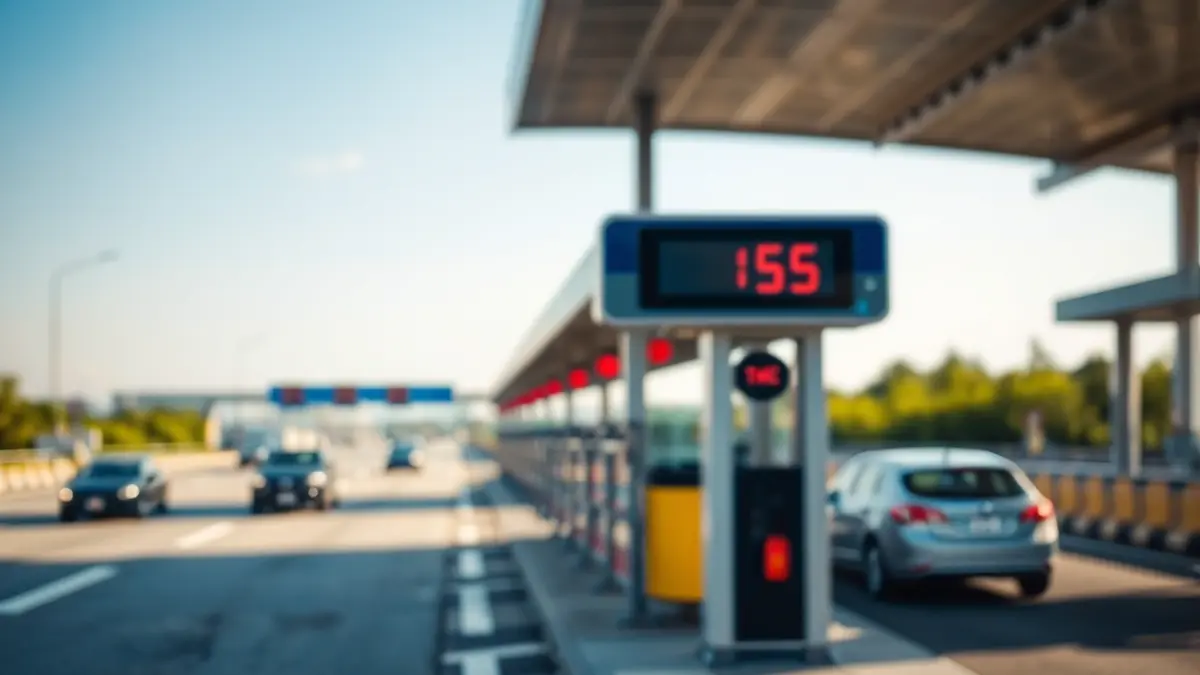 Generic image of a road toll system.