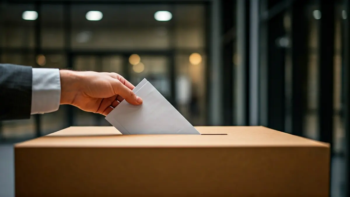 Generic image of a ballot box with hands casting a vote.