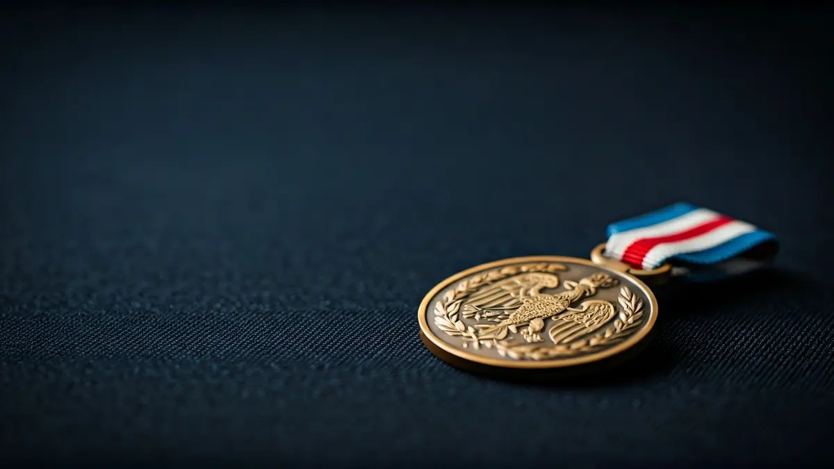 Generic image: Close-up of a medal with intricate details.