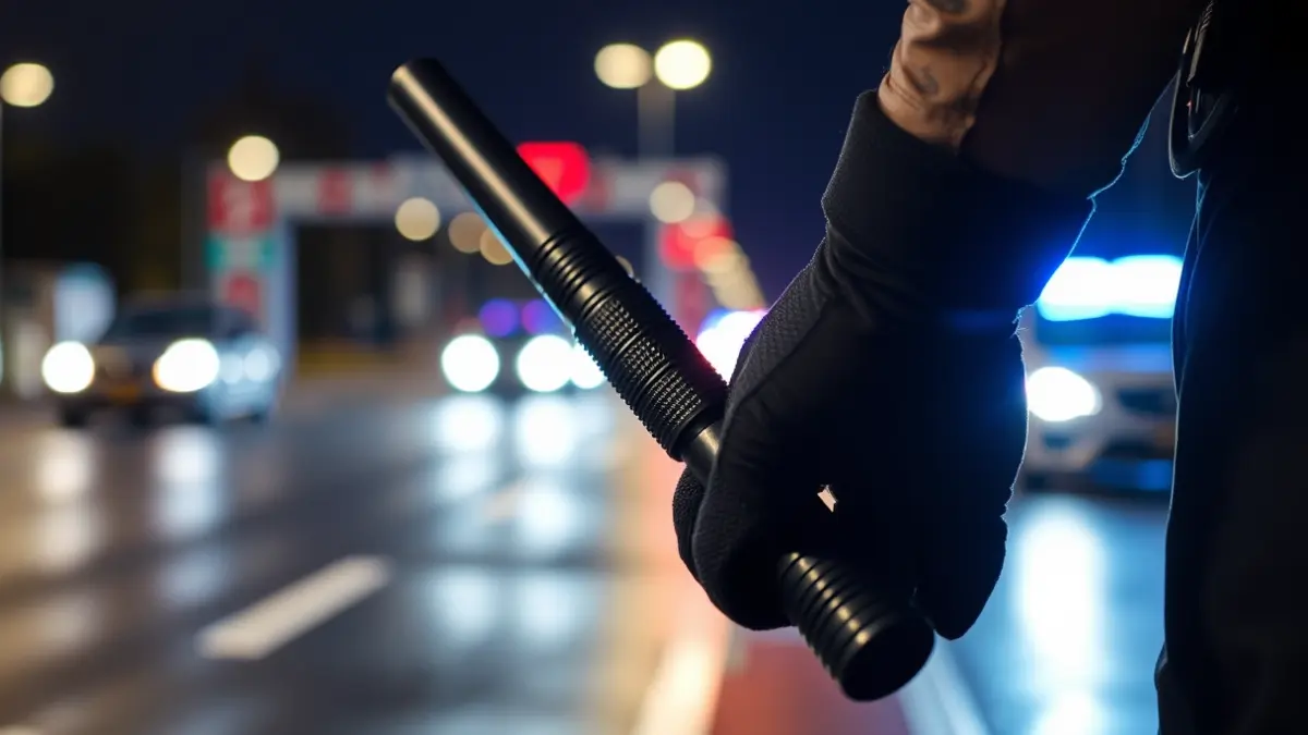 Irudi generikoa, polizia batek arma bat atzematen duena.