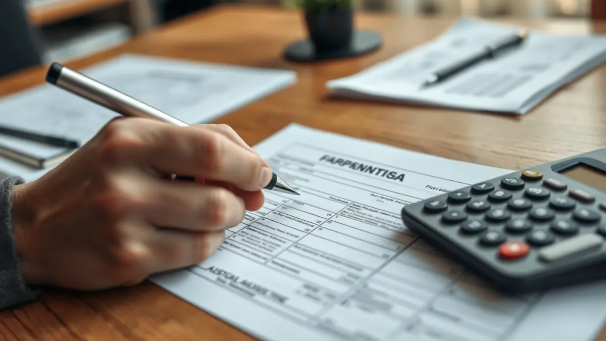 Irudi generikoa, pertsona bat errenta aitorpena euskaraz betetzen.