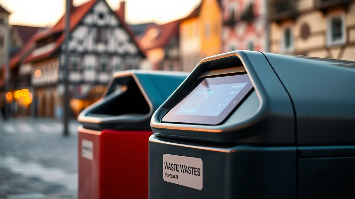 Generic image of a smart waste container, representing efficient waste management.
