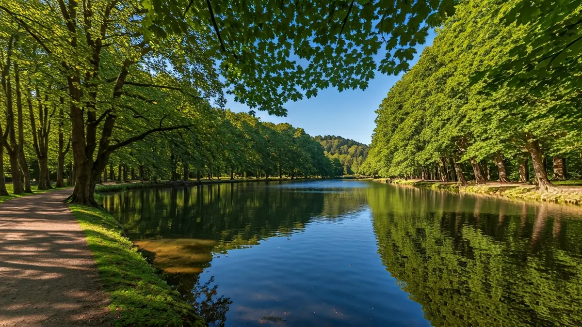 Generic image of Mendikosolo natural park in Arrigorriaga, featuring a lake and native trees.