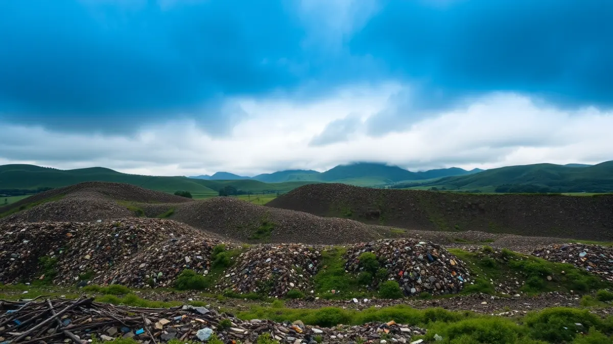 Imagen genérica del vertedero de Artxanda, con los trabajos de remediación paralizados.
