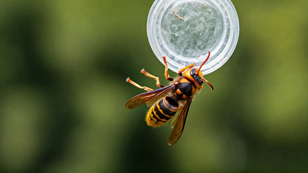 Asiako liztorraren tranpa batean harrapatuta dagoen irudi generikoa, Tolosan intsektu inbaditzaile honen aurkako kanpaina adierazten duena.