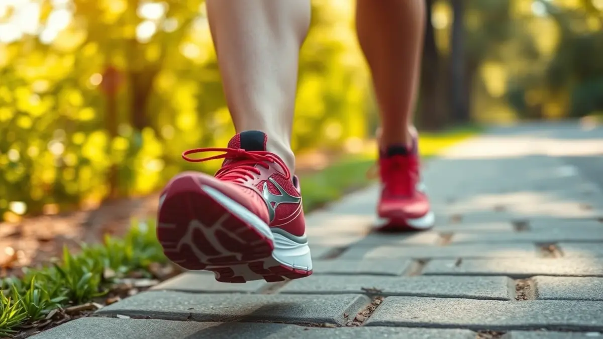 Irudi generikoa pertsona bat oinez, mugimendua eta jarduera adierazten duena.