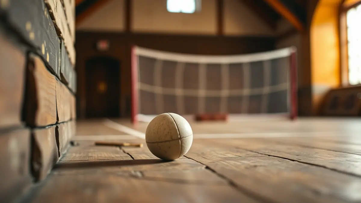 Pilota-pilotaleku baten irudi generikoa, pilota bat lurrean duela.