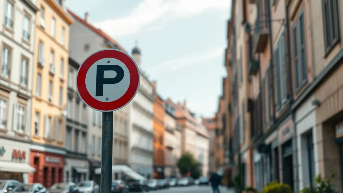 Parking space on a Bilbao street occupied due to a film shoot.