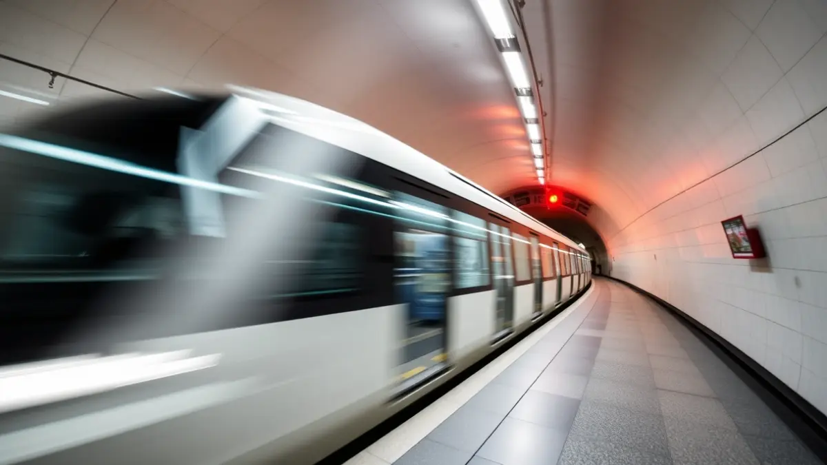 Imagen genérica de un tren de metro entrando en una estación.