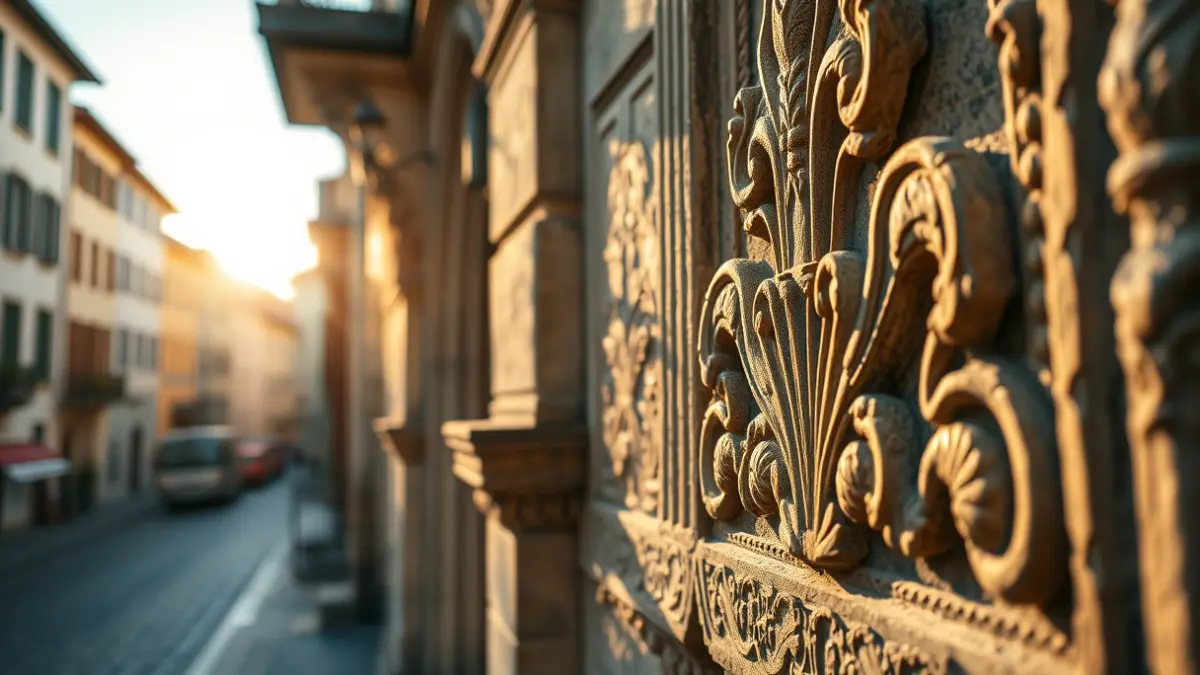 Generic image of a historic church facade in Bilbao, with sunlight.