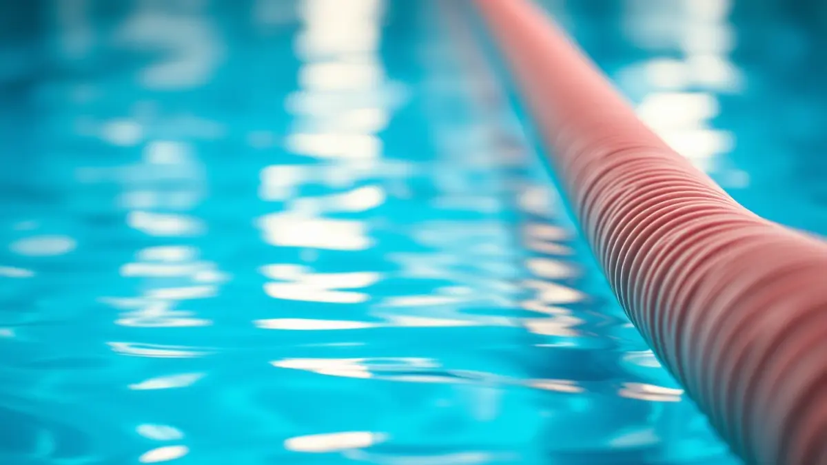 Imagen genérica de una calle de piscina con agua clara, representando cursos de natación.