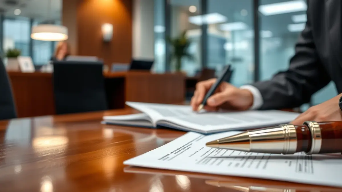 Imagen genérica de unas manos revisando documentos oficiales en una oficina.