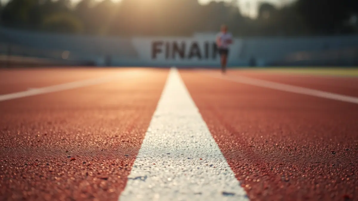Generic image of an athletics track, symbolizing racing and competition.