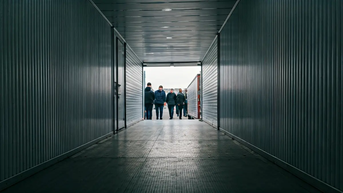 Irudi generikoa elikagaiak garraiatzeko hozkailu baten barrualdearena, hotz-katea azpimarratuz.