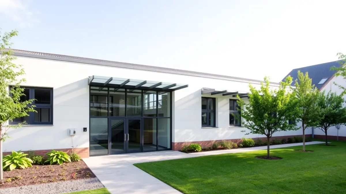 Legutioko CEIP Garazi ikastetxearen kanpoaldea, berrikuntza lanen ondoren.