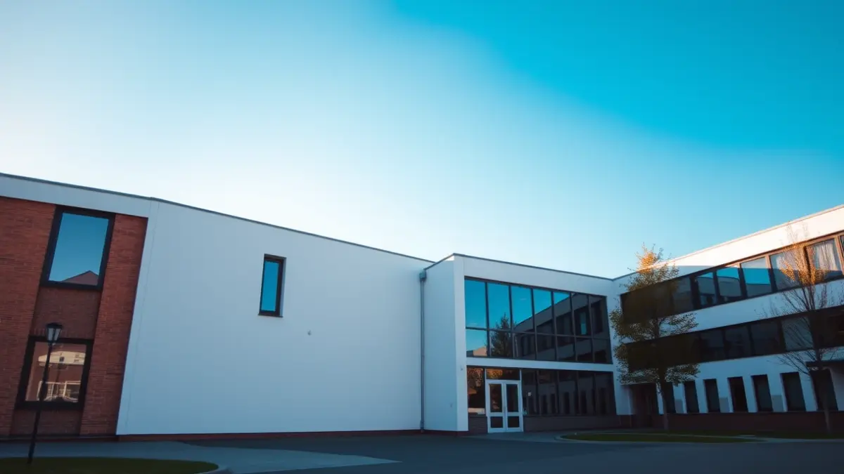 CEIP Garazi ikastetxearen kanpoaldea, berriki amaitutako obren ondoren.