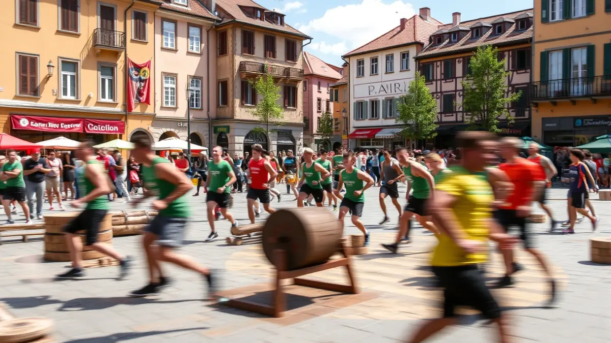 Image of the crossfit and rural sport competition held in Eibar.