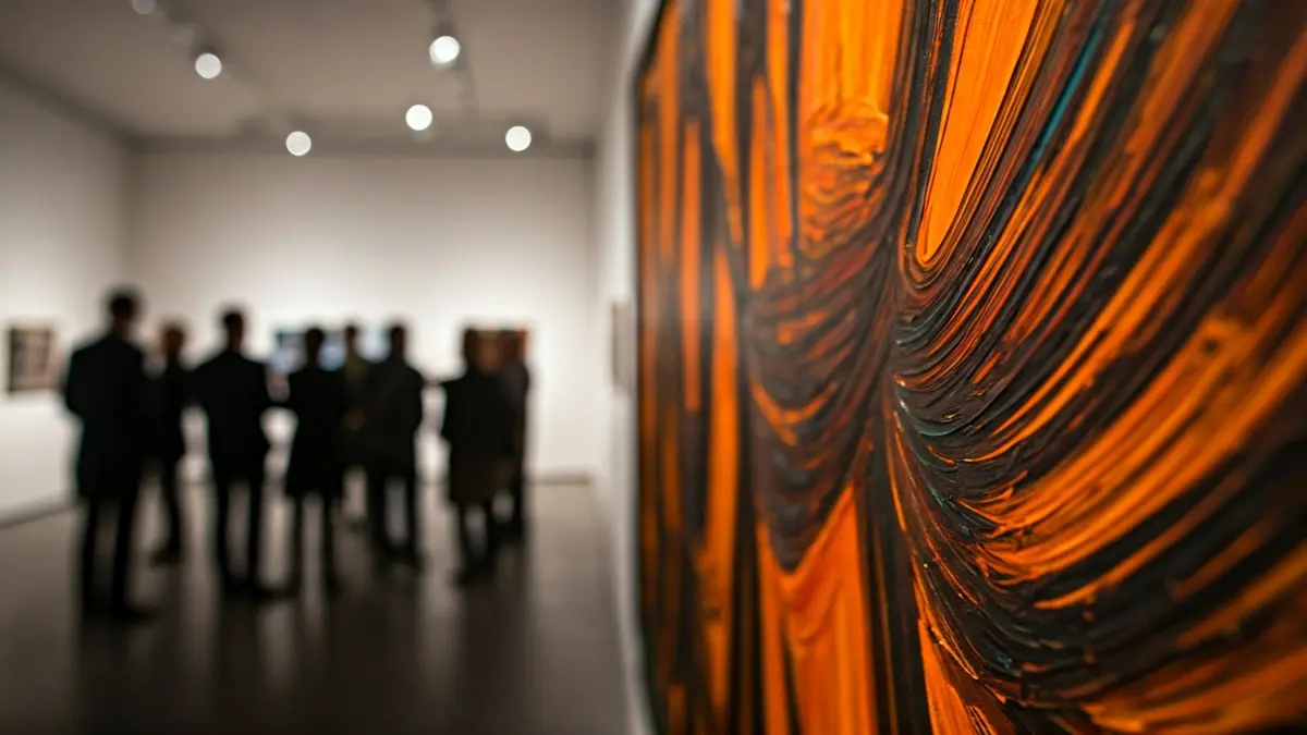 Image of an abstract painting by artist Detritus, exhibited at Arteko Gallery.
