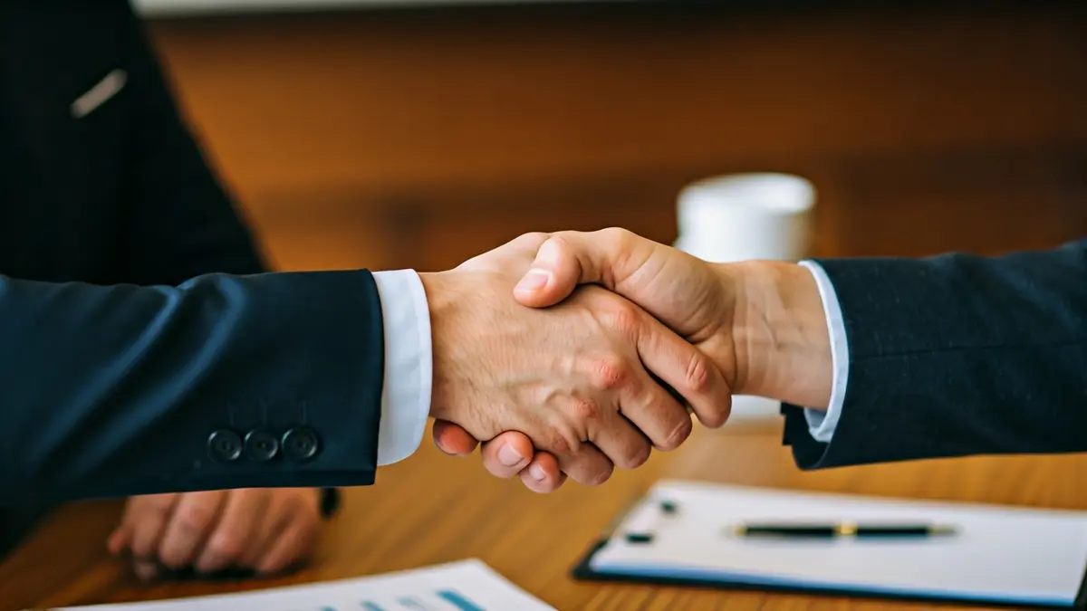 Irudi generikoa eskuak mahai baten gainean estutzen, lankidetza sinbolizatuz.