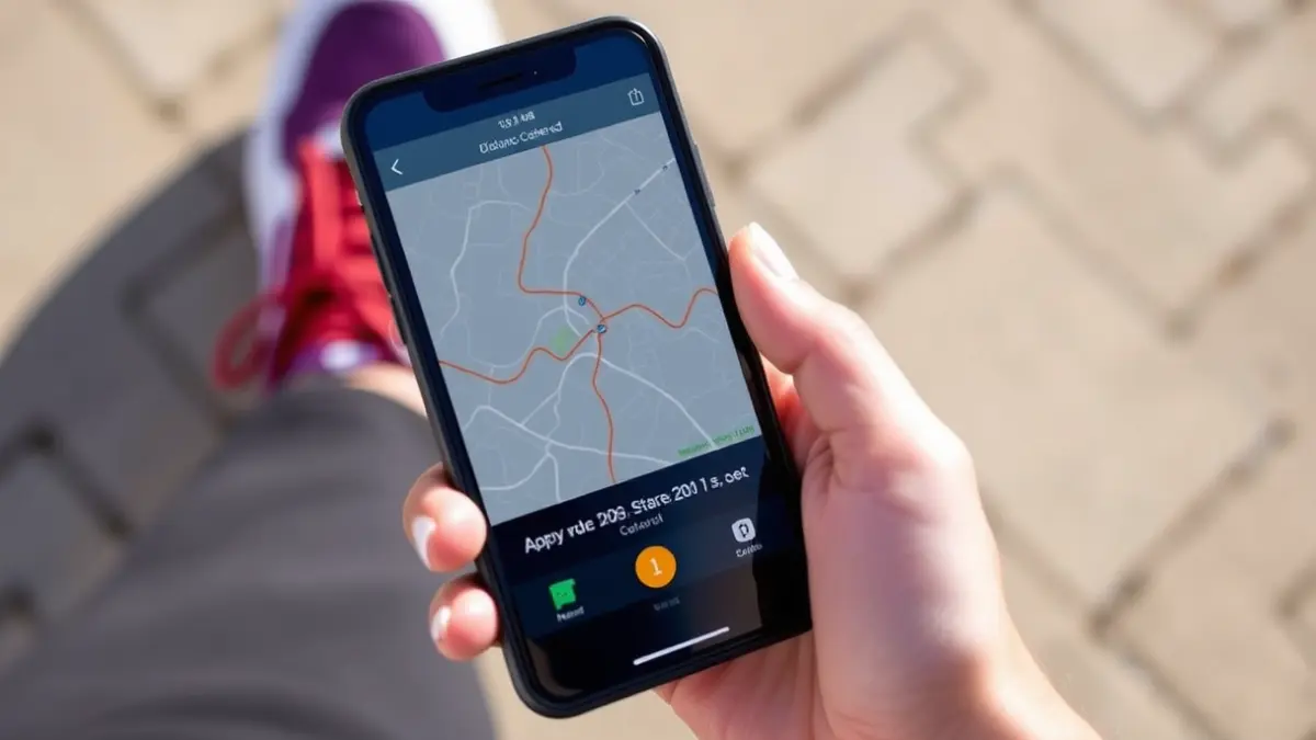 Irudi generikoa kirol-aplikazio bat erakusten duen telefono mugikor baten pantailarena.