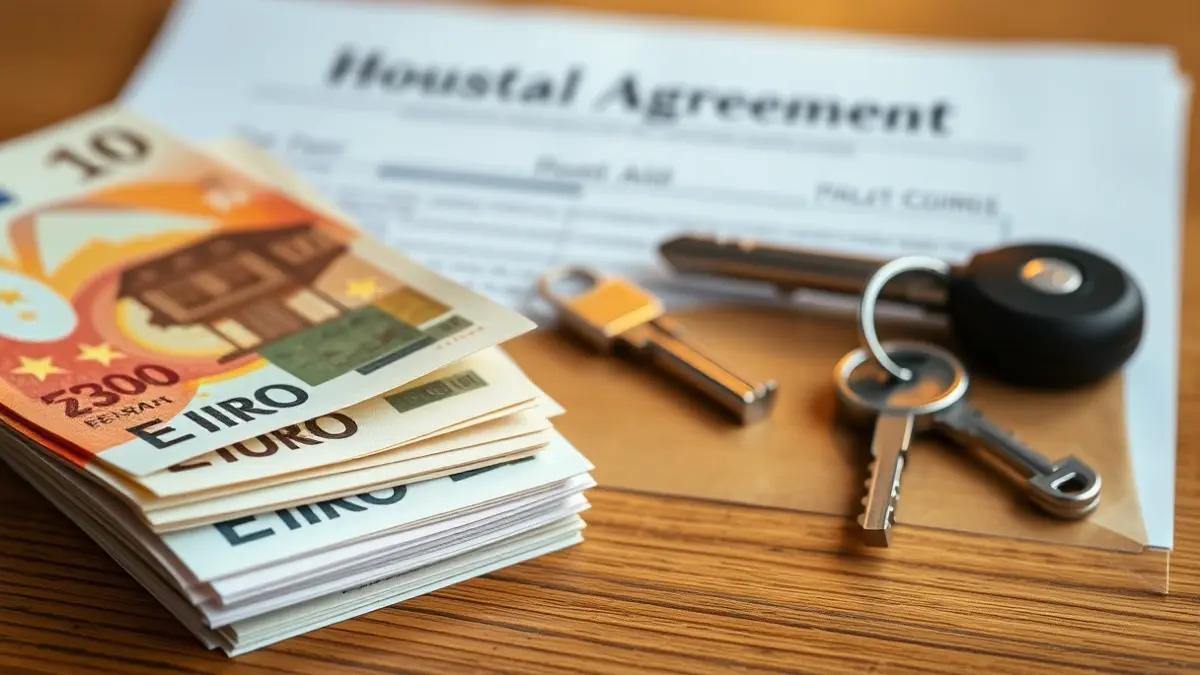 Generic image representing financial aid and a rental agreement.