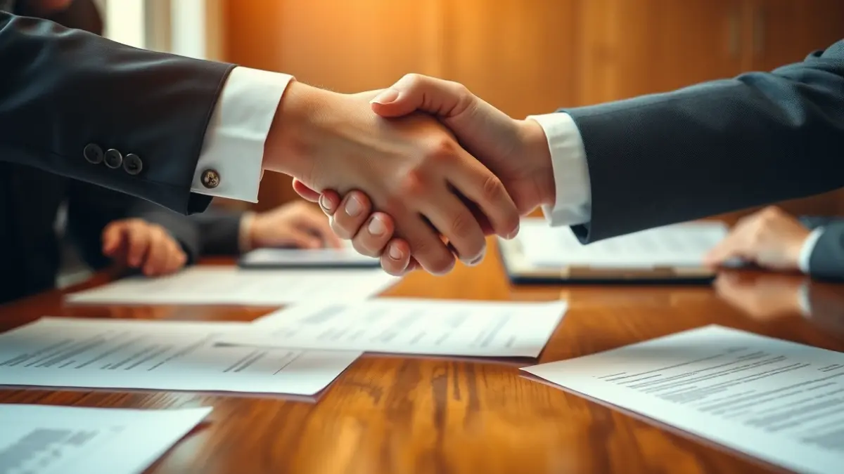 Generic image representing a meeting or negotiation.