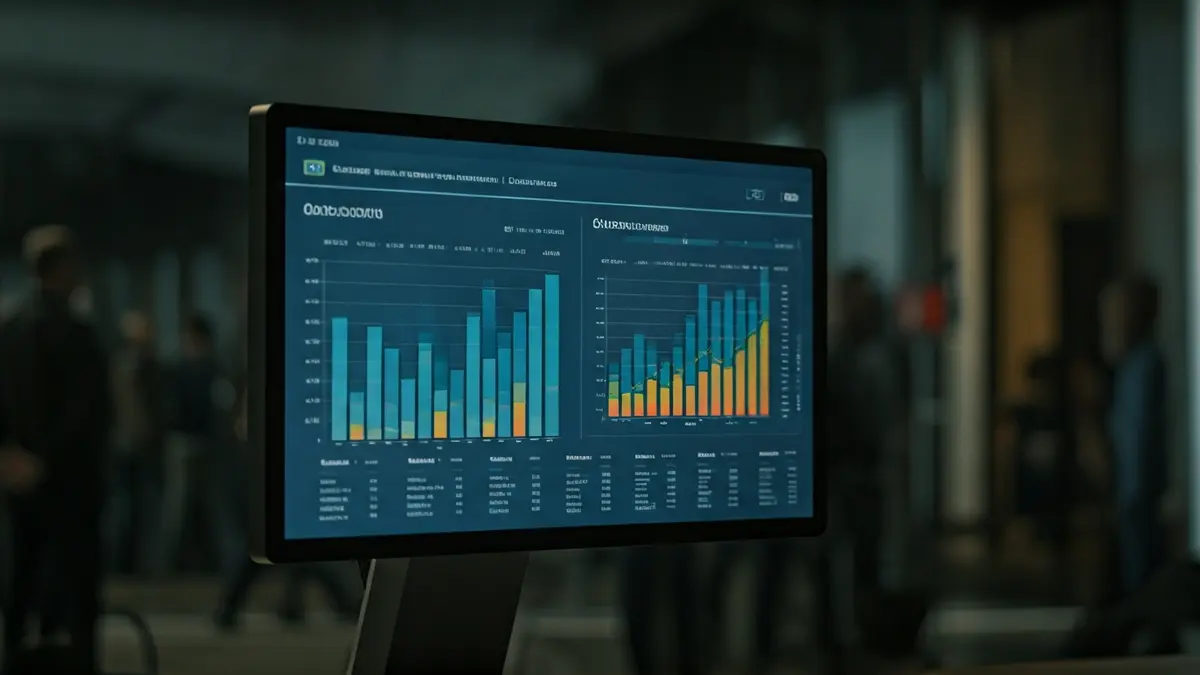 Irudi generikoa aurrekontu-datuak erakusten dituen pantaila interaktibo batena, gardentasuna eta gobernu irekia irudikatuz.