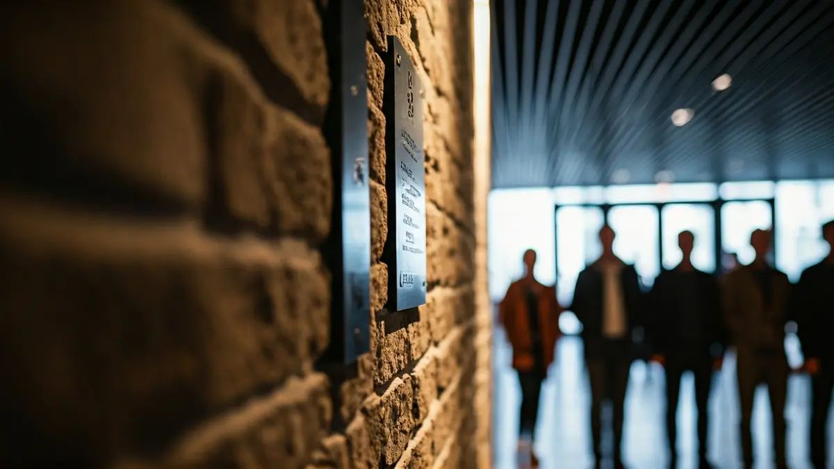 Placa conmemorativa con el nombre Walter Tuzzeo Sormen Zentroa.