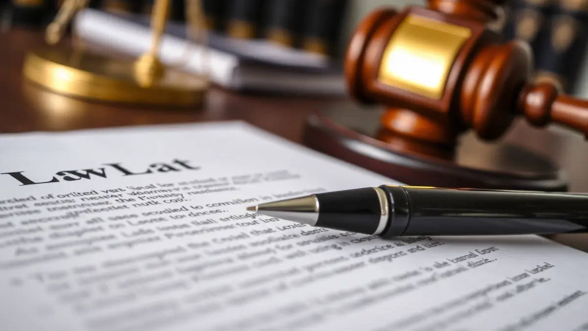 Generic image of a legal document, a pen, and a gavel, suggesting a legal dispute.