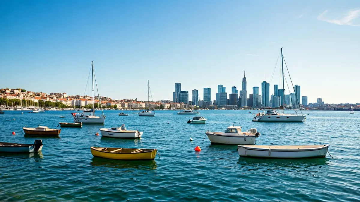 Irudi generikoa, itsasontzi txikiak badia batean elkartuta, elkartasuna adierazten.