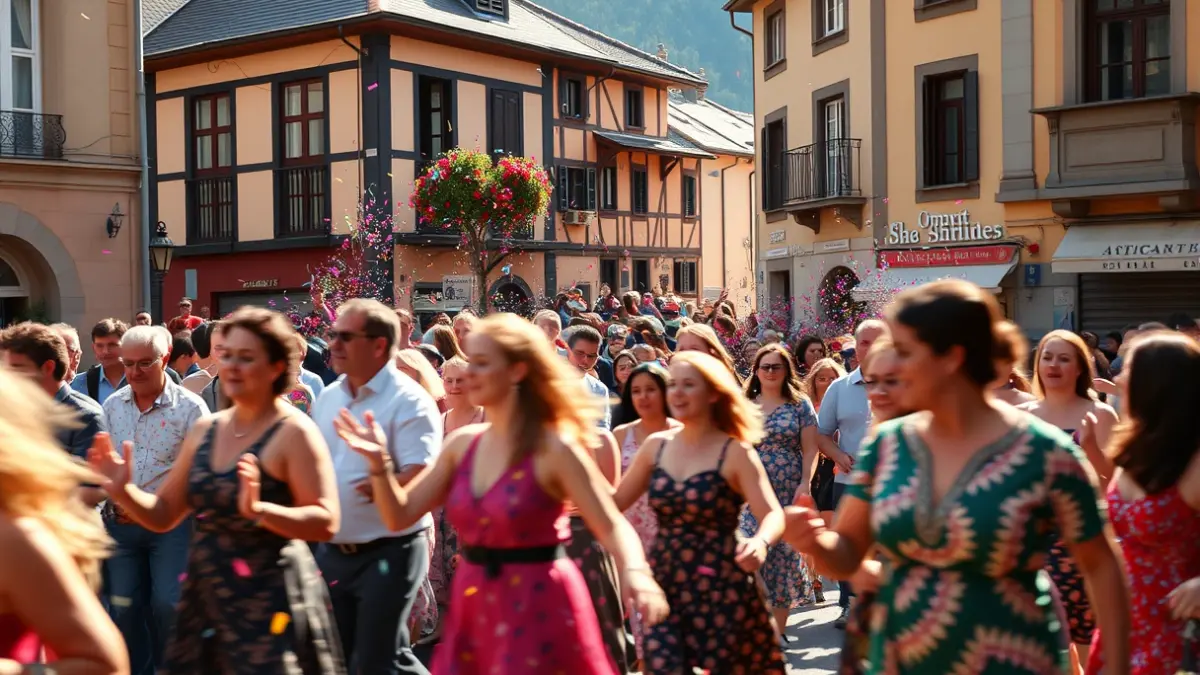 Emakumezko bazkideen topaketaren kalejira alaia, Lasarte-Orian.