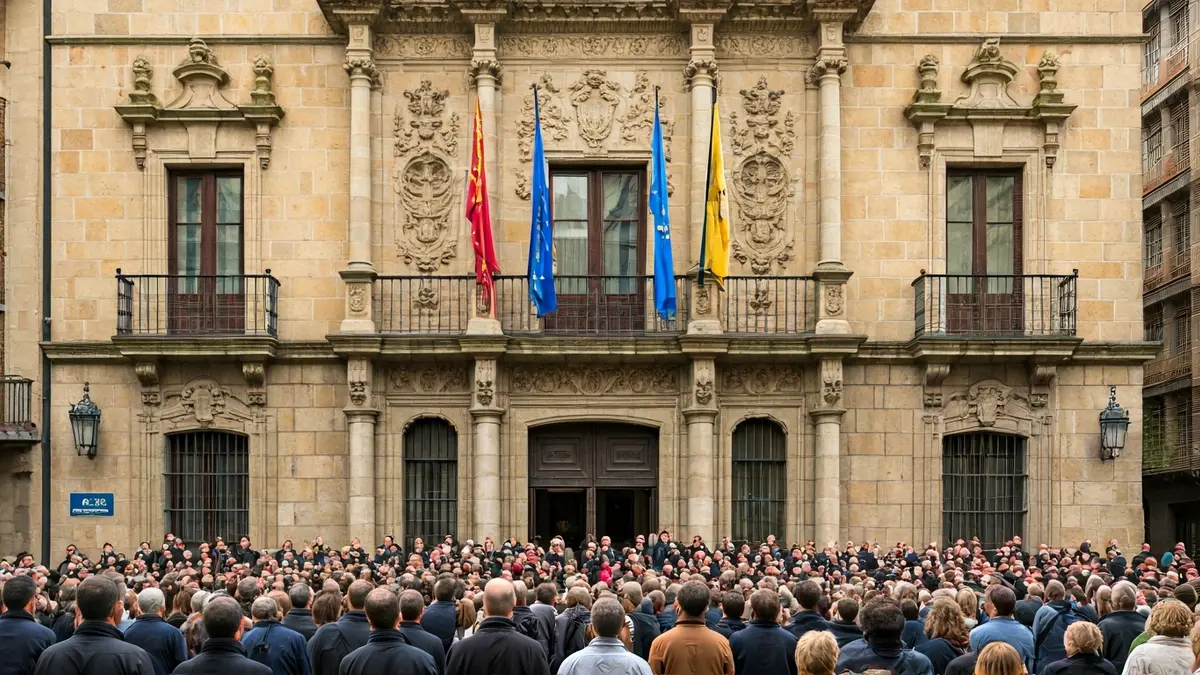 Gasteizko Probintzia Plazan Errepublikaren Aldeko Ekitaldiaren irudia.