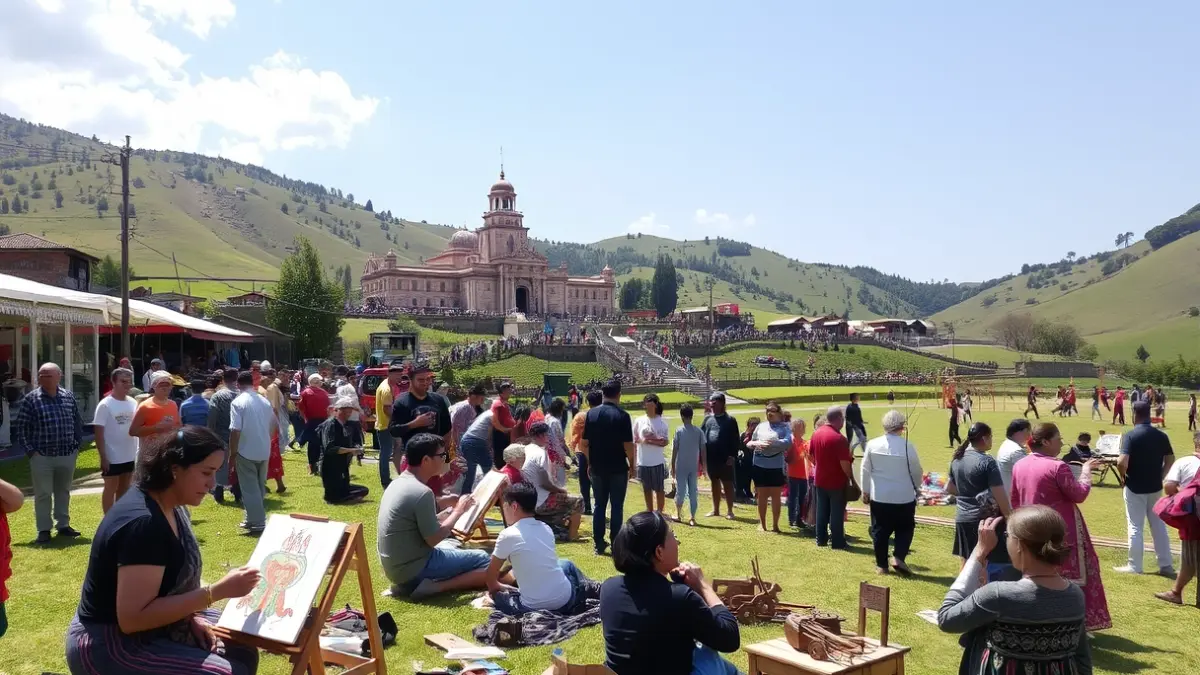 Generic image of the festivities of Our Lady of Estíbaliz, with people participating in various activities.