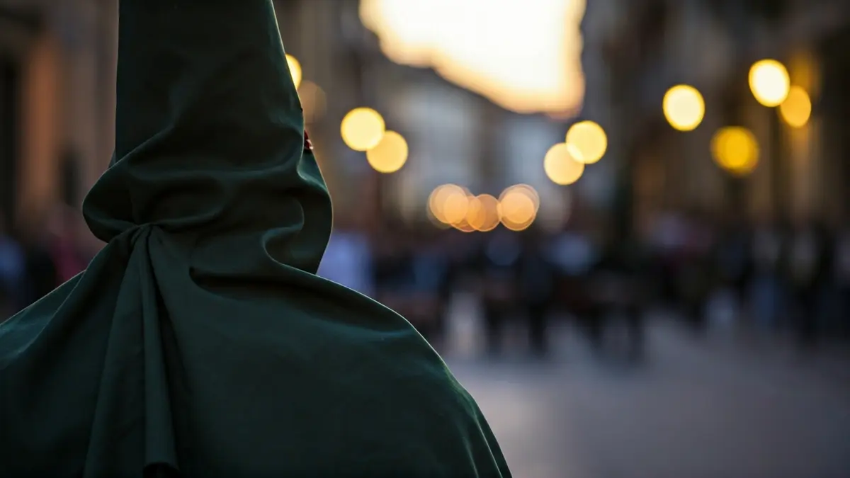 Irudi generikoa kofrade baten kapirotearena, prozesio batean.