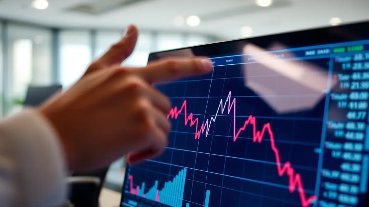 Generic image of a downward-trending financial graph, representing economic decline.