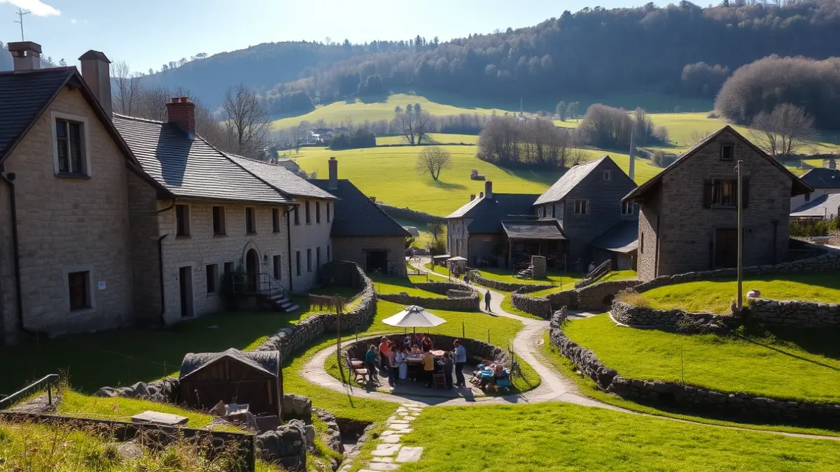 Imagen genérica de un entorno rural en Elburgo, representando la vida local y la actividad económica.