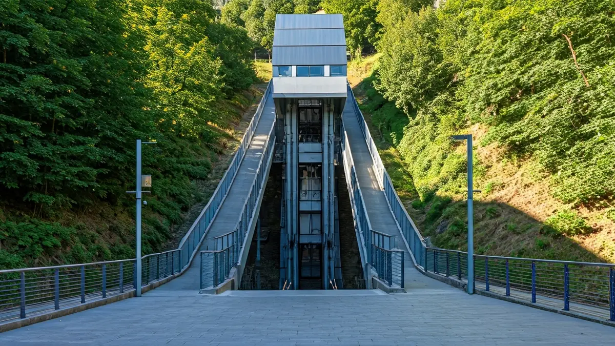 Image of the new elevator in Galdakao's Aperribai neighborhood, improving accessibility.