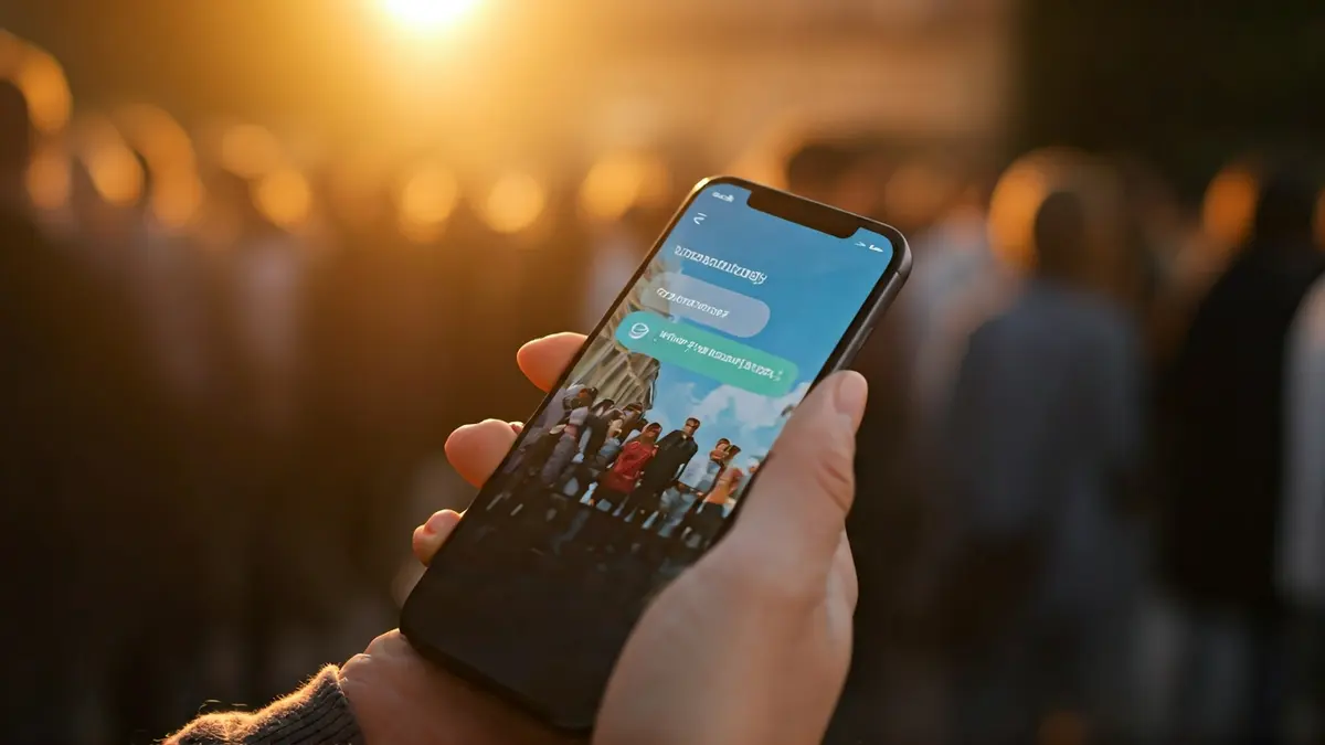 Imagen genérica de una pantalla de teléfono móvil enviando mensajes.