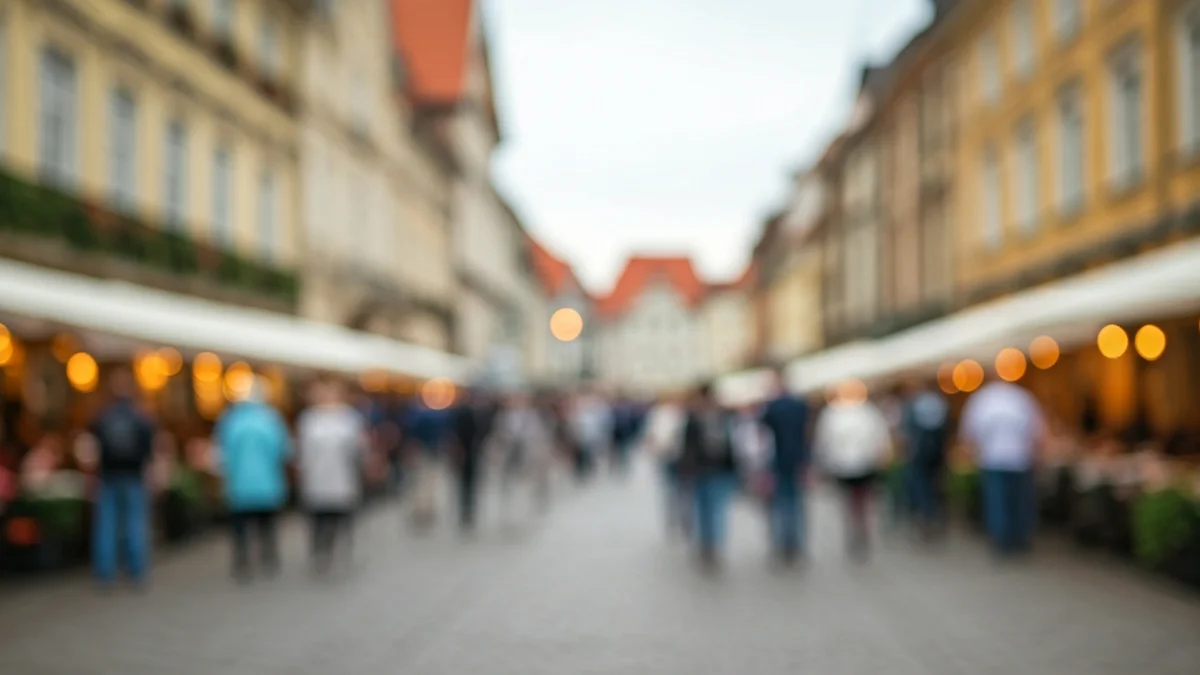 Irudi generikoa, jendea oporretan hiriko kaleetan gozatzen.