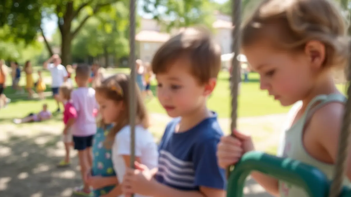 Irudi generikoa udako kanpamendu bateko haurren jarduerena, Getxon.