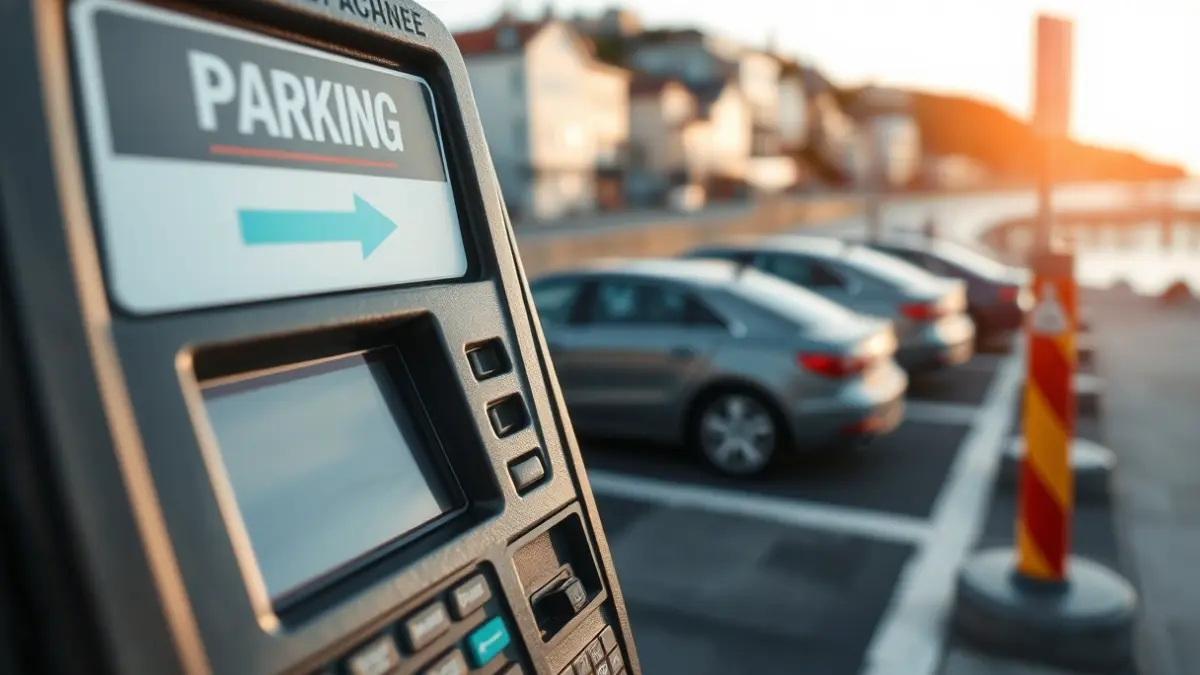 Generic image of a parking machine in a coastal town in Getxo.