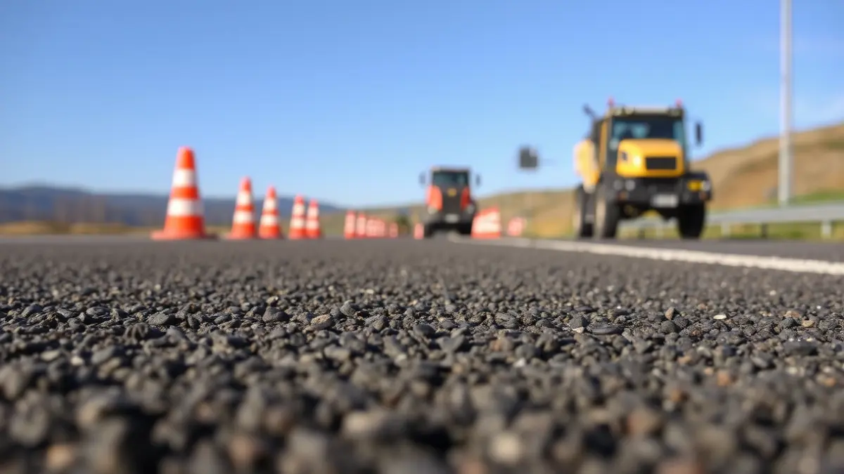 Irudi generikoa errepideko zoru berriztatze lanena.