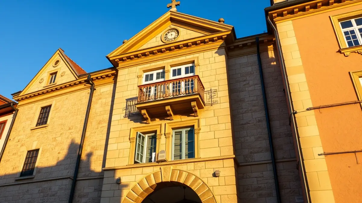 Lasarte-Oriako udaletxearen irudi generikoa, eguzki argitan.