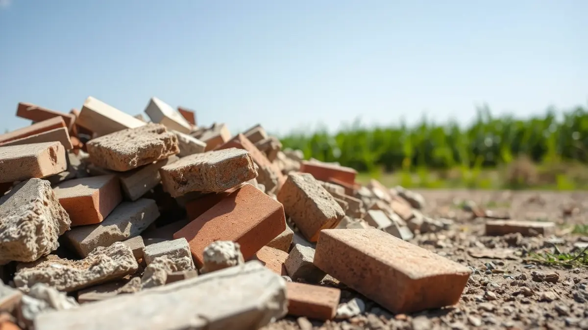 Generic image of illegally dumped construction debris.