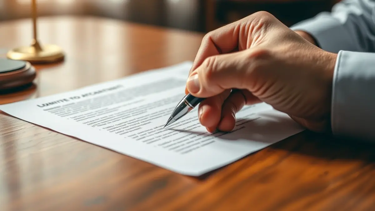 Generic image of a hand with a pen over a document, symbolizing important decisions.