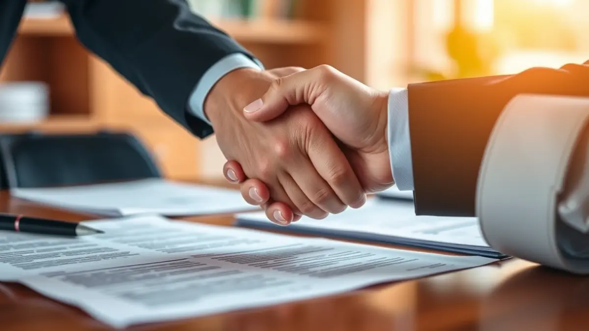 Imagen genérica que representa la firma de un acuerdo laboral